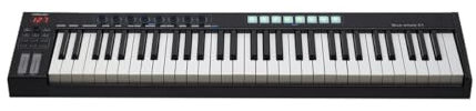 Worlde Blue Whale-61 - Master MIDI keyboard with 61 semi-weighted keys, 8 pads and controllers, USB 2.0, black