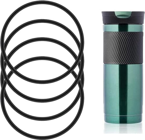Replacement Rubber Lid Seals Compatible with 16 & 20 oz Contigo Snapseal Byron Travel Mug, Silicone Lid Seal Leak-Proof,Leak-Proof Rubber Seals,Lid Gaskets Replacement for Contigo Mugs