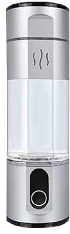 Alkadrops Portable Hydrogen Rich Water Maker Bottle 5000PPB Concentration PEM Membrane SPE Technology Type-C Recharge (Silver)
