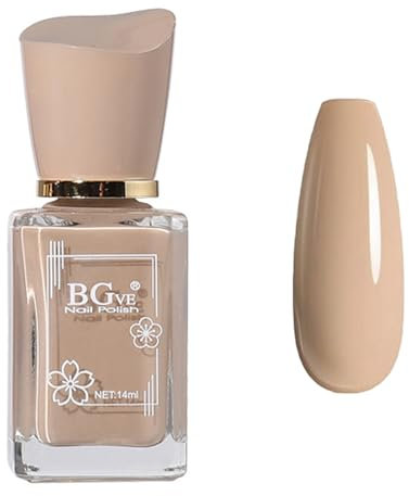 Nude Nail Polish - Nail Varnish - Quick Dry Nail Polish - Milk Tea Color Nail Polish - Neutral Color Nail Varnish - Long Lasting Nail Polish for Diy Nail Art Manicure At Home Salon
