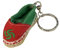 Porte Clés Espadrille - Brodé Croix Basque Rouge