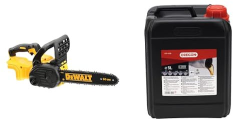 DEWALT - Tronçonneuse Élagueuse Brushless XR 18V - DCM565N-XJ - Tronçonneuse Sans Fil & Oregon - Huile pour Chaîne et Guide-Chaîne de Tronçonneuse, 5 L (O10-4936)