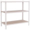 PROREGAL Schwerlastregal SMALL MULI | HxBxT 100x80x50cm | 3 Fachböden | Fachlast 150kg | Weiß | Lagerregal Kellerregal Werkstattregal