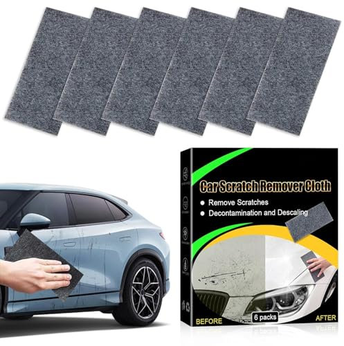 HONGECB Nano Sparkle Tuch, 6 Stück Auto Kratzer Original Nanosparkle Tuch, Nano Magic Tuch für Auto Kratzer Entfernen Reparatur, Farbreste, Wirbel, Wasserflecken, Oberflächenpolieren