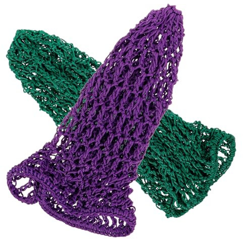 COSMEVIVI 2stücke Teiliges Haarnetz Handgefertigt Lang Netz Haube Schlafhaube Haarpflege Elastisch Komfortabel Grün