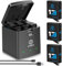 Anegine Hero 13 - Batteria ricaricabile da 2100 mAh e LED a 3 canali, per GoPro Hero 13 Black Enduro, batteria ricaricabile con tipo C (confezione da 3)