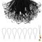BYTLEOUTJ 120pcs Cell Phone Split Ring Strap Detachable Phone Ring Strap Lanyard Decorations for Hanging Charms USB Keychain, Black