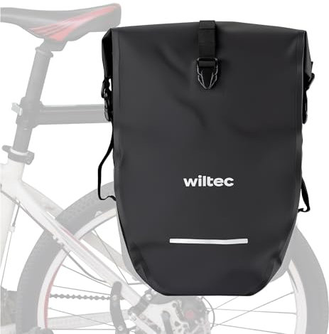 Wiltec Gepäckträgertasche 25 l Stauraum, Fahrradtasche für Gepäckträger Ø 8-16 mm, Gepäcktasche mit Tragegurt, wasserresistente Fahrrad Tasche