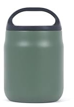 Lifeventure 74552 TiV Insulated Food Flask, with Screw-Lid and Handle, 600ml Thermal, Stainless Steel, 600 milliliters, Khaki