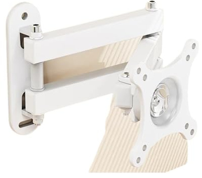 TV Bracket, Support Mural TV à Mouvement Complet for écran LCD LED 14-27 Pouces, Extension pivotante et inclinable, Support d'écran Plat VESA100 × 100,Parts(White)