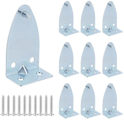 AHANDMAKER 10 Packung Metall Jalousien Halt Halterung Tür Jalousie Untere Halterung Jalousie Untere Schiene Halte Klammern mit Schrauben für Horizontale Jalousien Schattierungen Fenster Türen
