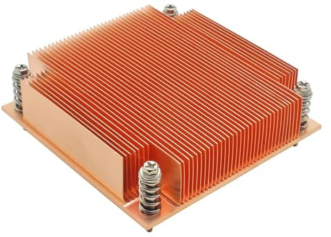 KAYOUDE 1U Server CPU Cooler Skiving Fin Dissipatore di Calore in Rame Compatibile for LGA 1150 1151 1155 1156 I3 I5 I7 Raffreddamento passivo for Computer Industriale