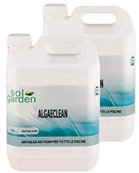 10lt ( 2 x 5lt) antialga liquido per trattamento piscina elimina alghe alghicida