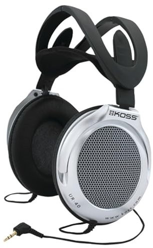 Koss UR40 cuffia Circumaurale Padiglione auricolare Nero, Argento