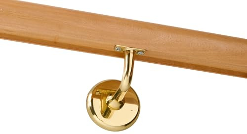 Hobby Legno - Supporto Per Corrimano Tondo In Ottone Lucido (Prezzo Per Pz. 2)
