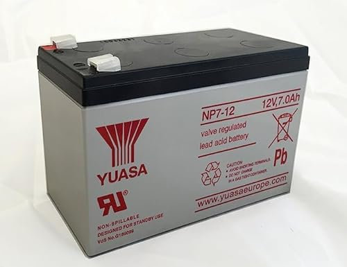 Yuasa - NP7-12 FIAMM FG20721 - Batterie au plomb rechargeable 12V, 7,2Ah