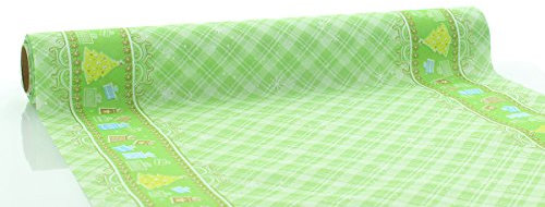 Sovie Home Tischläufer Joy in Grün | Linclass® Airlaid |Einweg-Tischdeckenrolle Christmas Weihnachten | 40cm x 4,80m