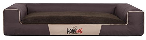 Hobbydog XL VIEBRA2 Hundebett Victoria Exclusive Größe XL - 100 X 66 cm Dunkel Braun/Navy Brown Bett Matratze, XL, Brown, 4.2 kg