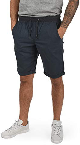 Blend Claude Herren Herren Chino Shorts Bermuda Kurze Hose Mit Kordel Aus 100% Baumwolle Regular Fit, Größe:L, Farbe:India Ink (70151)