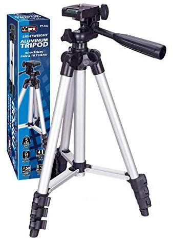 Vidpro TT-50L Leichtes Aluminium-Stativ mit 3-Wege-Schwenk- und Neigekopf, 127,7 cm