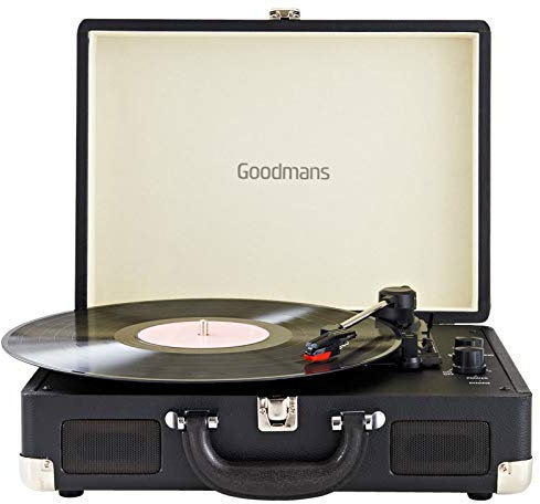 Goodmans Revive Bluetooth Retro Turntable with Stereo Speakers (Black)