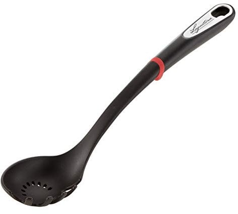Lagostina Ingenio Smart Servispaghetti con Anello antiscivolo, Plastica e silicone, Nero e Rosso