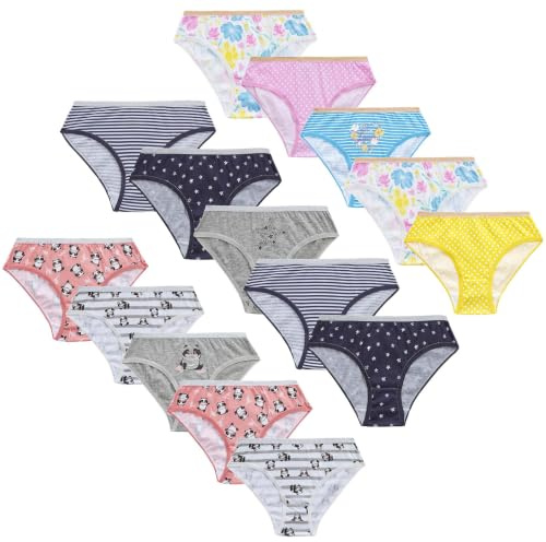 Style It Up Girls 100% Cotton Briefs Soft Kids Underwear