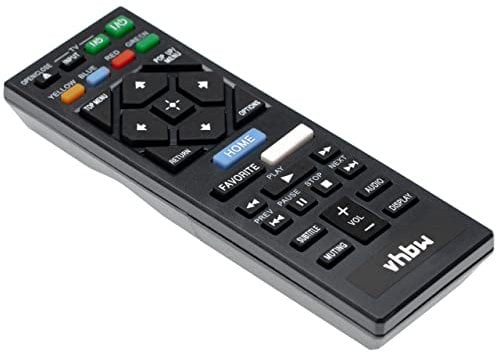 vhbw Fernbedienung kompatibel mit Sony BDP-S3700CA, BDP-S3700D, BDP-S1700D, BDP-S1700ES, BDP-S3700 Blu-Ray Disc Player - Ersatzfernbedienung