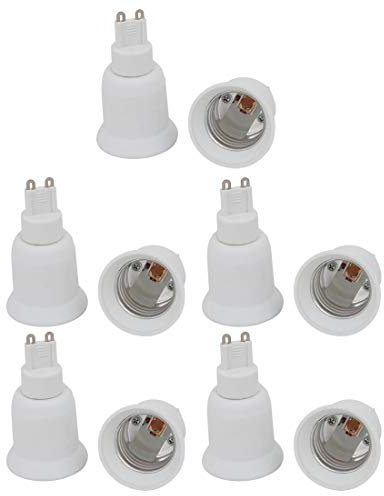 10 adattatori convertitore da G9 a E27 per lampadina, supporto per presa bianca, da G9 a E27
