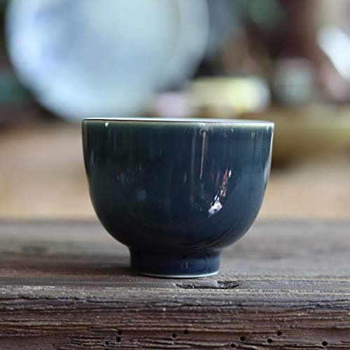 Yi Zi Tao Kung Fu Tea Set Ceramic Tea Cup Ancient-Shaped Small Tea Bowl Master Cup Ji Celadon Tea Cup Small Tea Bowl Handmade Tea Set Saucer
