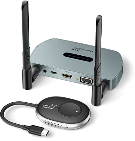Ricevitore Wireless, YEHUA Trasmettitore Video, Estensore HDMI Adatto per Netflix, Streaming Della Riunione, Switch, PS4, Laptop a HDTV/Proiettore/Monitor