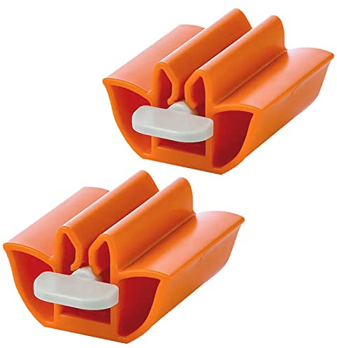 A&H Zier 2 Pack Spremiagrumi in plastica, Spremiagrumi quadrato per dentifricio, Spremiagrumi rotante per dentifricio, Salvatubo manuale, Tubo Stand up Storage Holder