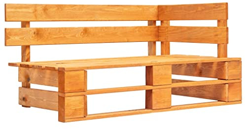 ZQQLVOO Sitzgruppe Terrassenmöbel,Gartenliege Sonnenliege,Outdoor-Stuhl aus Holz,Garten-Paletten-Eckbank Holz Honigbraun für Terrasse, Balkon, Suitable for Indoor and Outdoor use