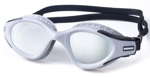 Dizokizo Occhialini da nuoto protezione UV anti-appannamento, senza perdite, facili da regolare per adulti uomini e donne