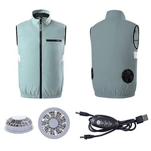 AJEYPMZ Smart Air Conditioner Shirt Jacket, Cooling Fan Clothing With Circulation And Ventilation In Summer,style3,4XL
