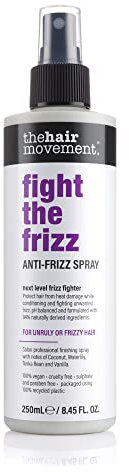 Fight the Frizz Anti-Frizz Spray for Dry & Damaged Hair (250ml) – leave In heat protection treatment spray from The Hair Movement- Salon Professional Anti-Frizz Spray provides Instant Shine & Softness