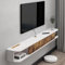 Pmnianhua TV Lowboard Hängend, TV Schrank Hängend, Wand befestigter schwimmender TV-Ständer Unterhaltungs, Medienkonsolen-Center Großer Aufbewahrungsschrank für Wohnzimmer Home Office (Vintagebraun)