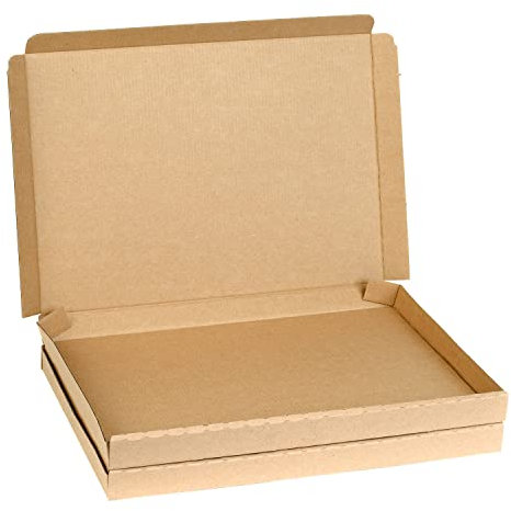 smiley pack 100 Warenpostkartons 350 x 250 x 30 mm braun für Warenpost International XS geeignet Warenpostsendung Faltkarton DIN A4 Format Briefkarton Deutsche Post Karton