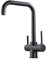 PLUSSEN Grifo Cocina 3 Vías Osmosis, Grifo Osmosis Fregadero Giratorio a 360°, Grifo de Cocina Tre Vías con Dos Asas, Grifo Cocina Fregadero Tre Vías