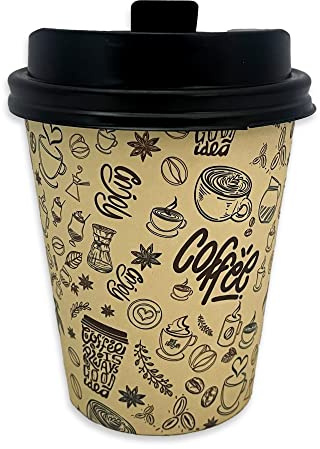 Wraplyft - 8 oz Single Wall Paper Cups - Pack of 100 & 200, Disposable Coffee Cups for Home, Work, Café, Hotels, Restaurants & Parties, for Hot and Cold Drinks (8 Oz (Pack of 200) - No Lid)