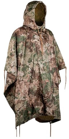 Mil-Tec Regenponcho Unisex • US Poncho aus reißfestem Ripstop Material • Mehrzweck Regenponcho Herren & Damen • Wasserdicht & extra lang • Als Outdoor Regenjacke, Regencape, Nässeschutz, Regenmantel