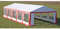 Tendone per Feste Tenda Garage Gazebo Professionale Tetto e pareti di gazebo da festa 10 x 5 m Rosso & BiancoAdatto per matrimoni, all'aperto, giardino, feste