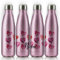 Personalised Water Bottle Customised with Name, 500ml Pink, Blue, Gold, Silver, White, Smooth, Glitter Stainless Steel Flask for Hot and Cold Drinks, Crystal Love Hearts Bottle