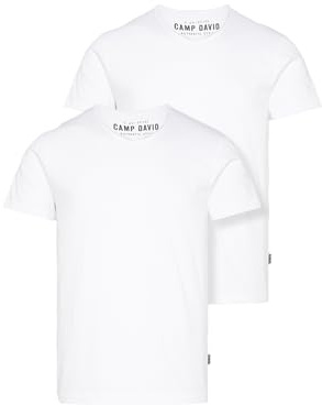 Camp David Herren Basic T-Shirt V-Neck 2er-Pack