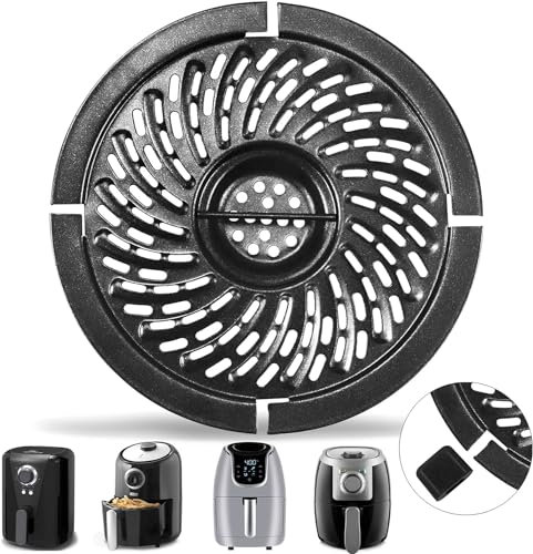Air Fryer Grillpfanne, 15,4 cm, antihaftbeschichtet, rund, 2 QT Air Fritteuse, Ersatz-Tablett, Zubehör, Crisperplatte, Grillplatte für Chefman Dash Powerxl 2 QT Bella 1,6 QT Air Fritteuse,