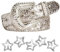 BDSHUNBF Strass Gürtel, Y2K Gürtel, Western Cowgirl, Punk Gürtel, bb Belt, Bling Gürtel, Gürtel Damen, für Jeans, Hosen, Nietengürtel mit Haarnadeln