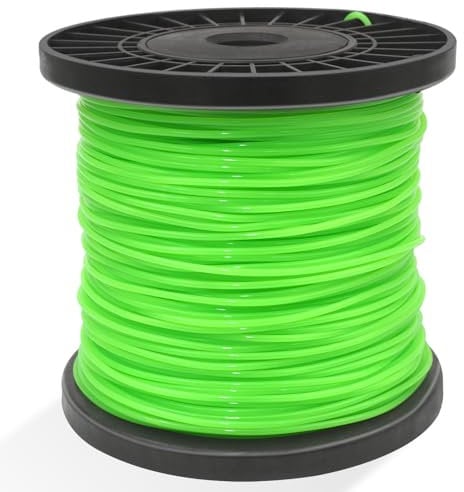 Zeqeey Universelle Nylon Mähfaden Trimmerfaden 2mm x 150m Rasentrimmerfaden Grass Trimmer Line 0,08 Zoll Nylonschnur
