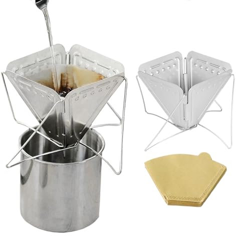 Filtri Caffe Americano,Tangger Filtro Permanente per Caffè Filtro Riutilizzabile,Filtri da Caffè Permanente in Acciaio Inox,Adatto per Il campeggio, I Viaggi, L'ufficio e L'uso Domestico