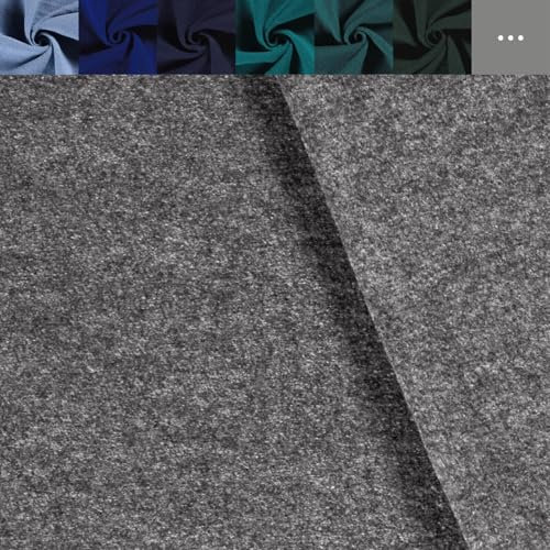 Walkloden Meterware - Walkstoff uni - Mantelstoff, Trachtenstoff - Wollwalk - Loden - 100% Schurwolle, mulesingfreie Wolle *Ab 50cm, Farbe: 067 d.grau meliert