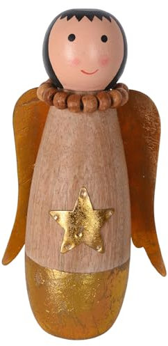 Engelsfigur Gold Engel Weihnachten Schutzengel Deko Holzengel Weihnachtsengel 20cm lup213 Palazzo Exklusiv